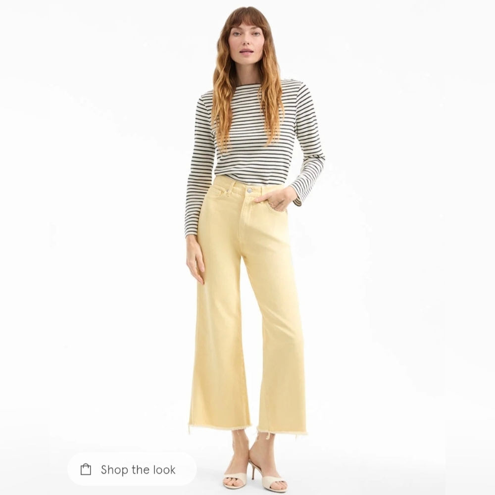 NWT Veronica Beard Yellow Cropped Jeans Size 27